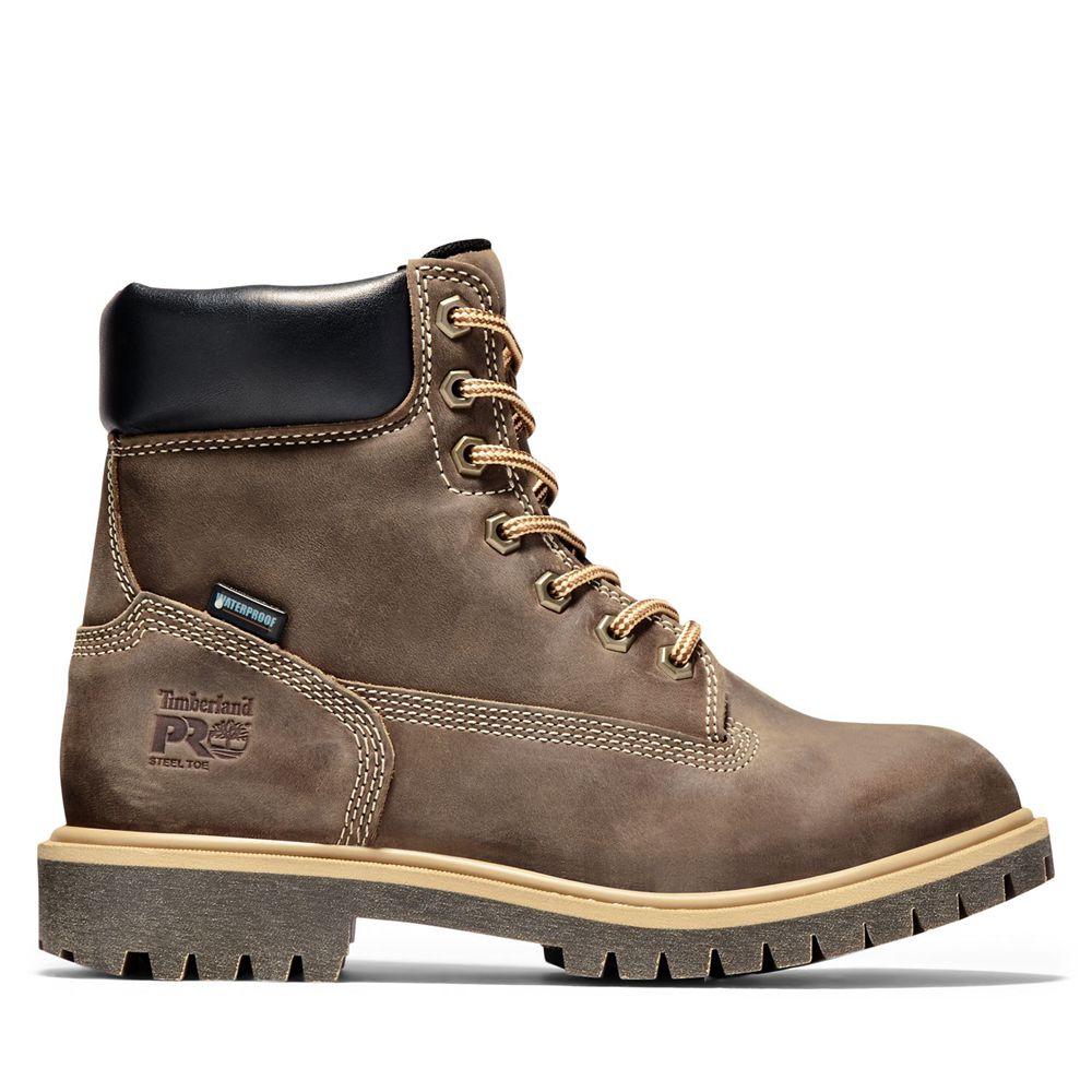 Timberland Μποτακια Εργασίας Γυναικεια Καφε - Pro® Direct Attach 6" Steel Toe - Greece 1086249-IL